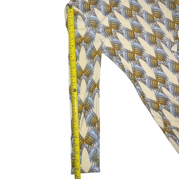 NWT Tory Burch Printed Sheath Dress Sand Deco Crane Geo Pattern - Picture 7 of 11